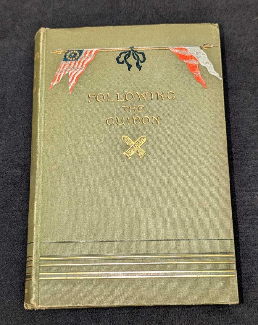 Following the Guidon Elizabeth B. Custer Hardcover: Following the Guidon Elizabeth B. Custer Hardcover. This was published by Harper & Brothers (New York) in 1890. This hardcover is approx 5 1/4" x 1" x 7 1/2" and it wieghs 1.24lb. The