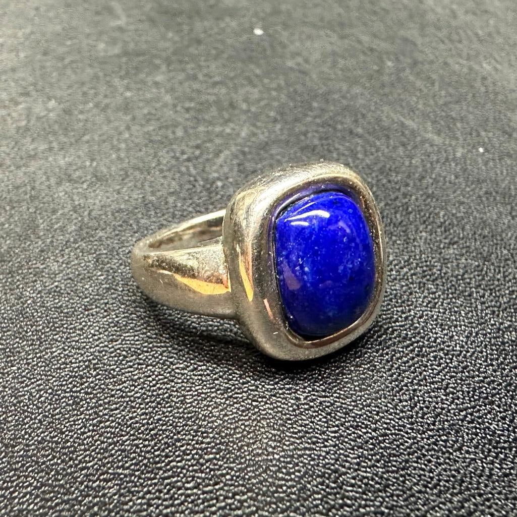 Sterling Silver Lapis Cabochon Ring (1 of 4)