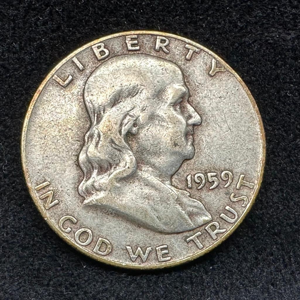 1959 P Franklin Silver Half-Dollar (1 of 2)