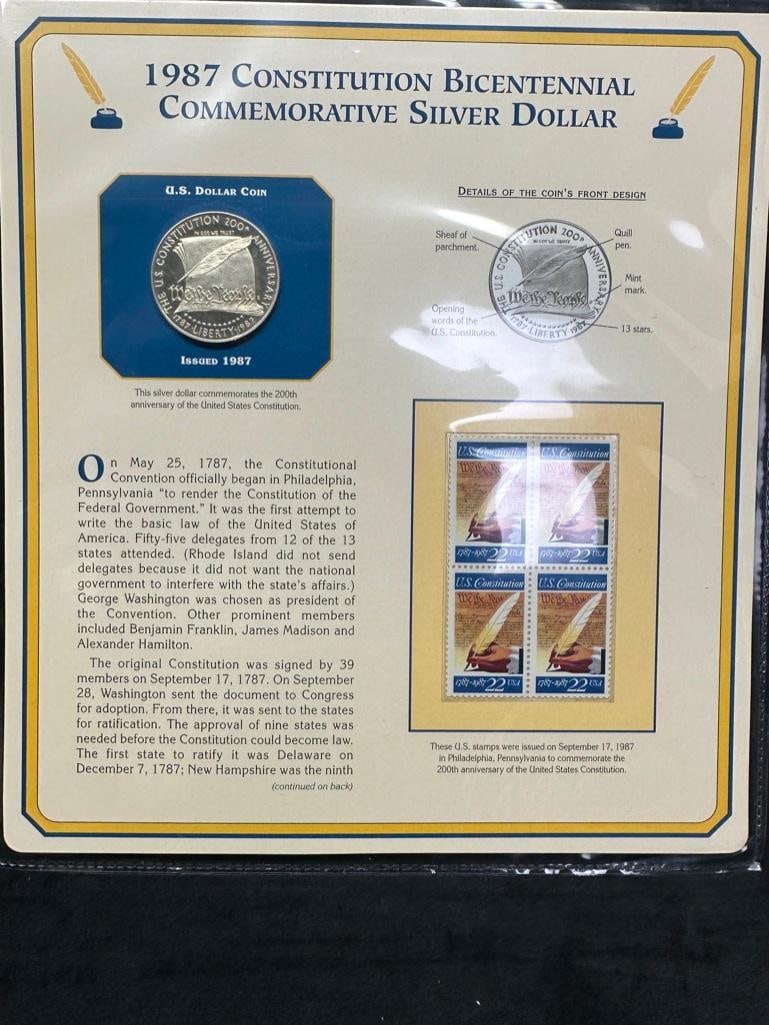 1987 Commemorative Silver Dollar Collector Panel (1 of 2)