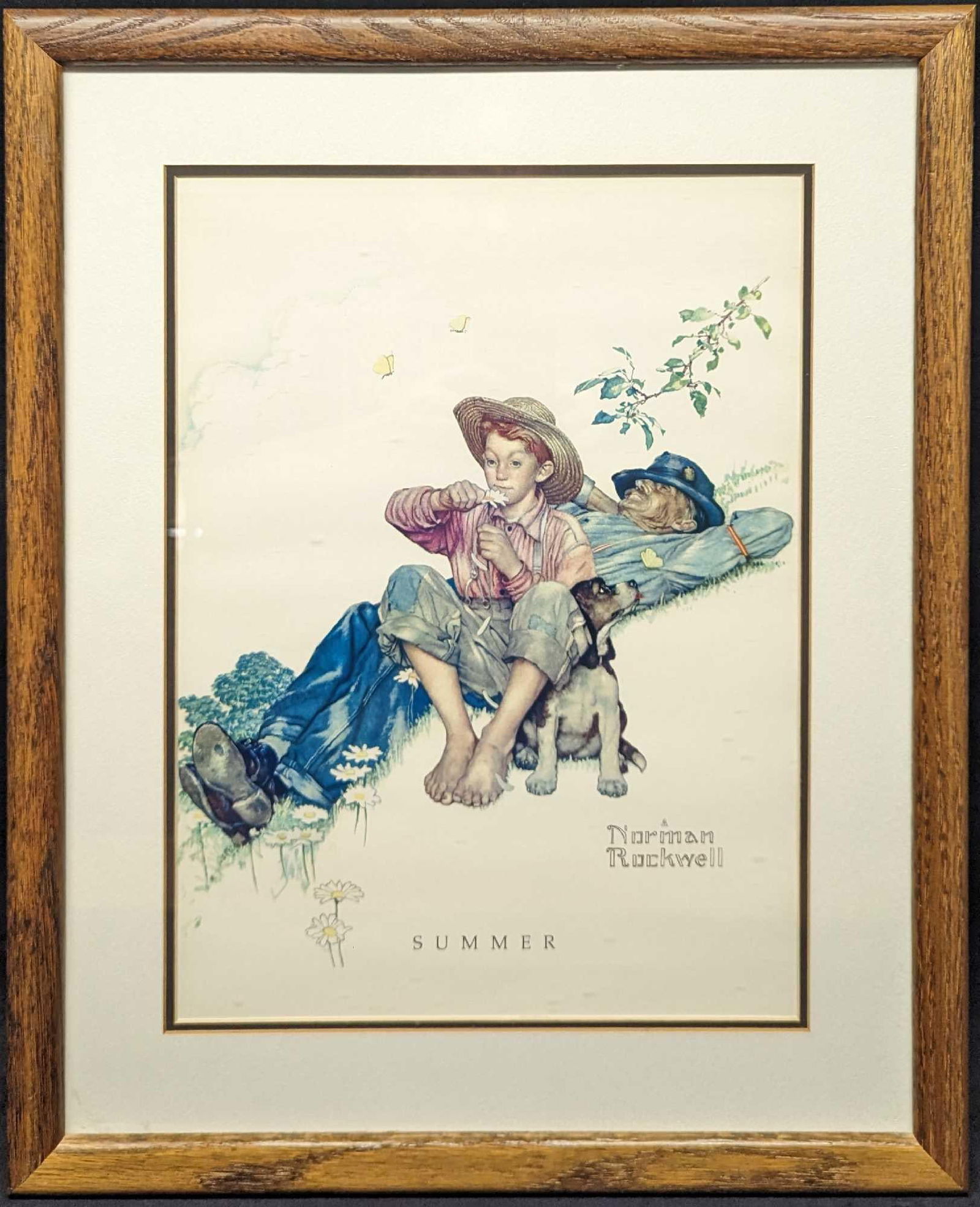 Vintage Framed Norman Rockwell Summer Print (1 of 6)