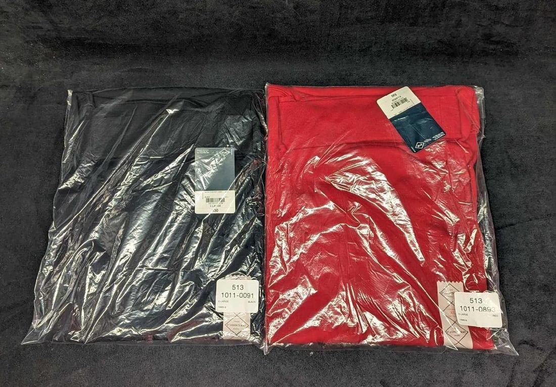 2 Sealed Men's X-Large Black & Red Turtleneck Shirts (1 of 3)