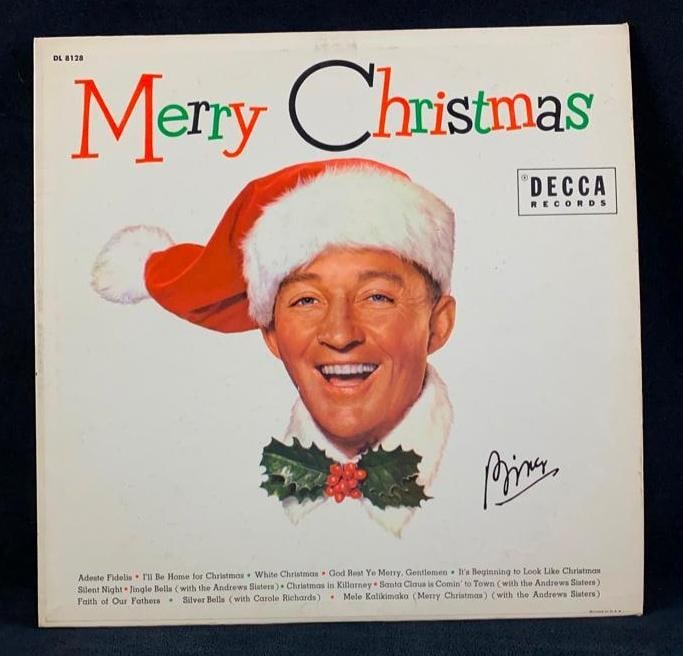 Bing Crosby "Merry Christmas" Original Vinyl: Bing Crosby "Merry Christmas" Original Vinyl This classic Christmas album featuring many of Crosby's most famous Christmas hits, is an original pressing from 1955. The vinyl is in relative