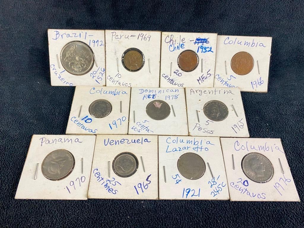 11 South American Coins (1 of 4)