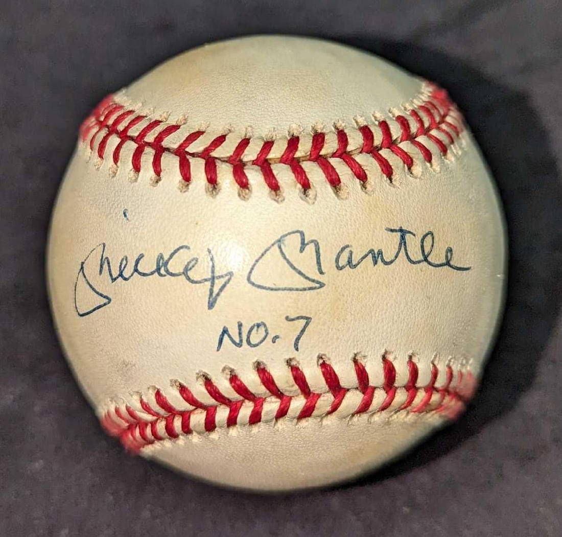 Upper Deck Certified Mickey Mantle Signed Baseball Auction