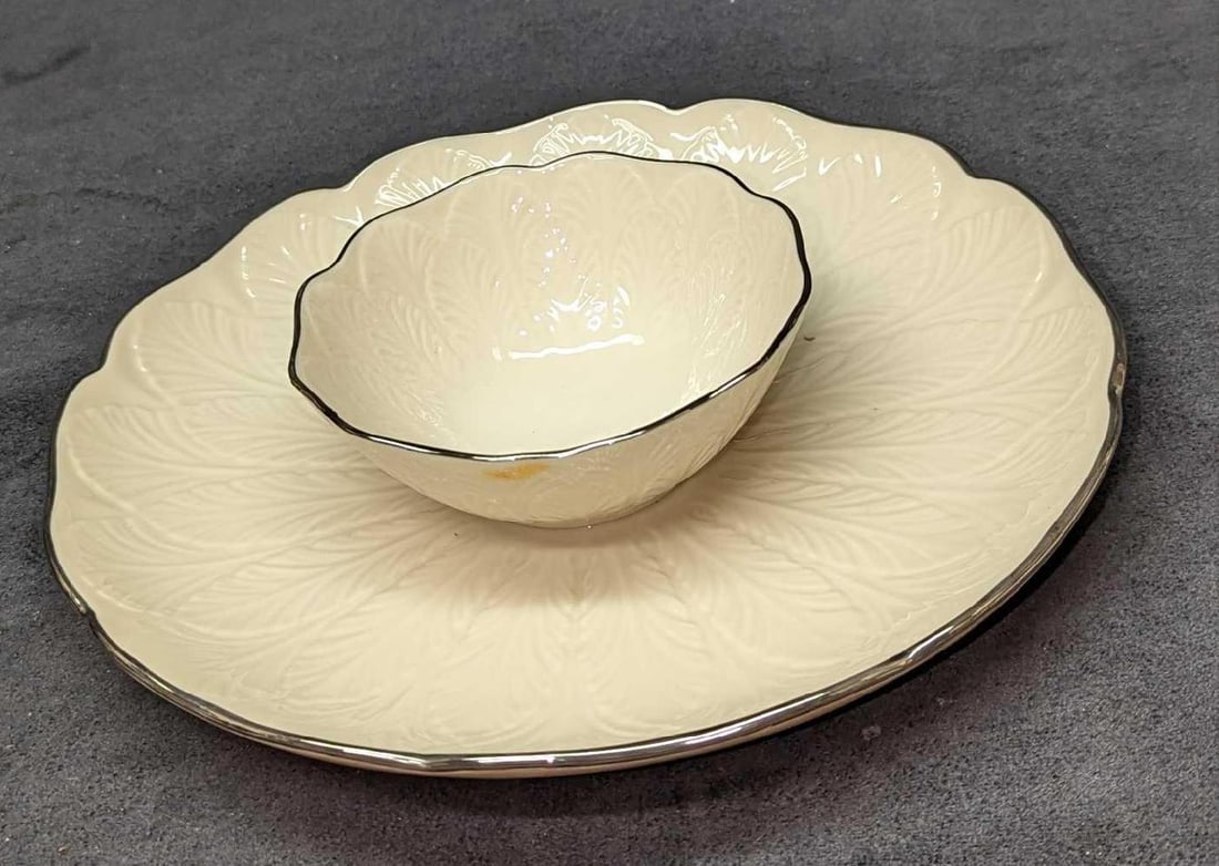 Lenox Chip & Dip Platinum Trim China Plate (1 of 7)