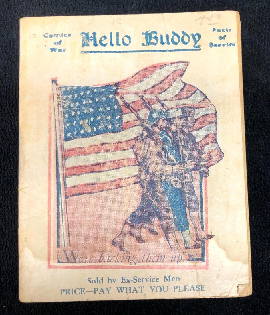 "Hello Buddy" Comics of War, Facts of Service by Ex-Service Men. Veterans' Service Magazine. (1 of 6)