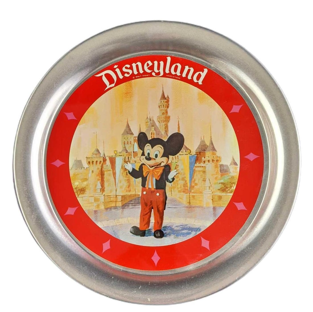 Rare Vintage Disneyland Souvenir Metal Tray Mickey Mouse (1 of 4)