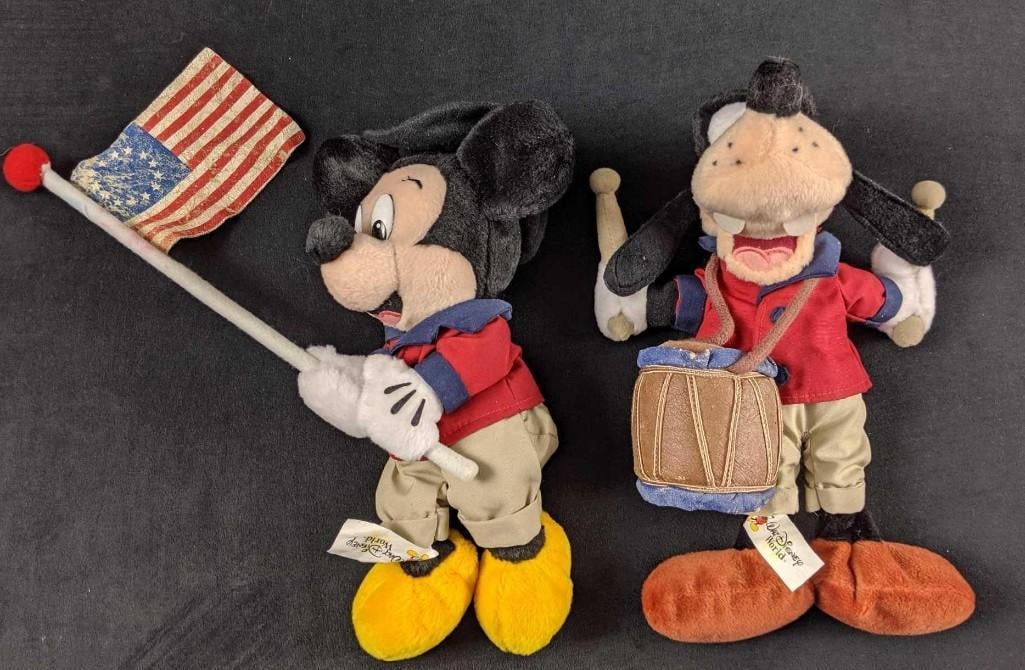 Vintage Mickey And Goofy Epcot USA American Adventure Pavilion Retired Plush (1 of 7)