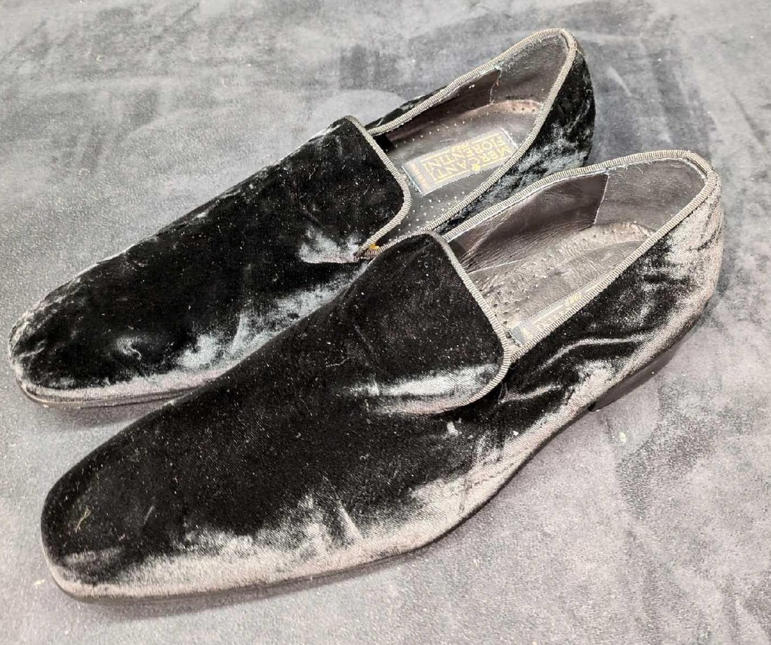 Men's Size 11 Mercanti Fiorentini Leather Velvet Loafers (1 of 7)