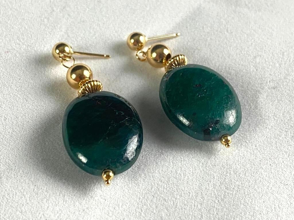 14k Gold & Jade Earrings (1 of 3)
