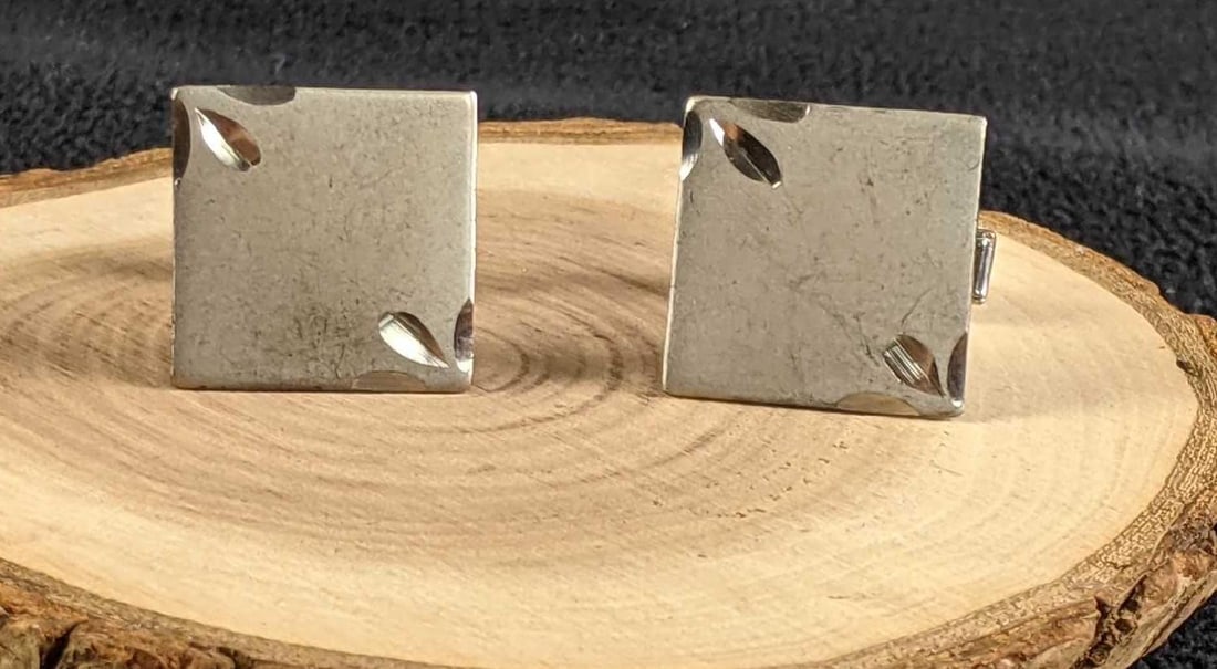 Sterling Silver Square Cufflinks (1 of 6)