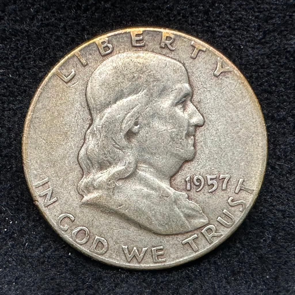 1957 P Franklin Silver Half-Dollar (1 of 2)