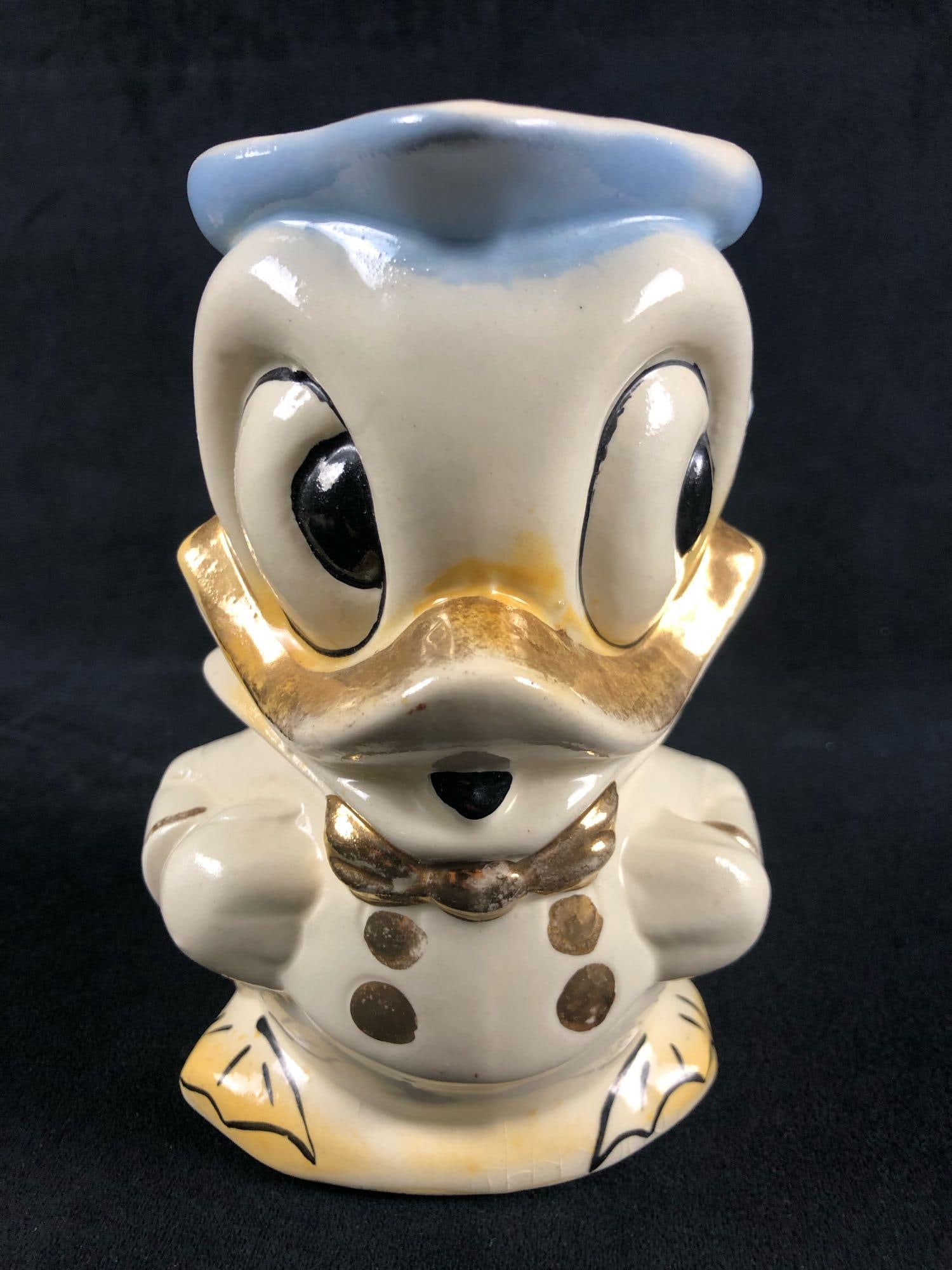 Vintage Donald Duck Ceramic Jug Pitcher Creamer Mid Century Disney Collectibles Decor (1 of 9)