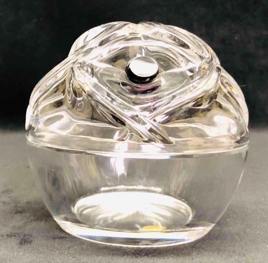 Signed Lalique Round Crystal Fluoride Trinket Dish (1 of 10)