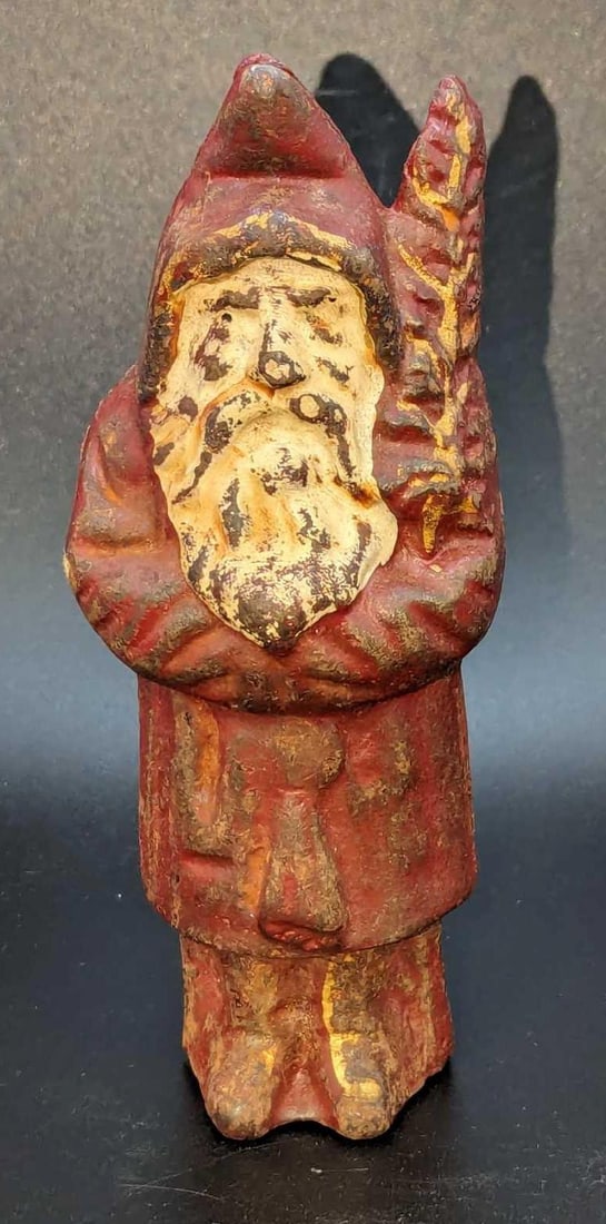 Antique Cast Iron Santa Claus With Tree Bank (1 of 6)