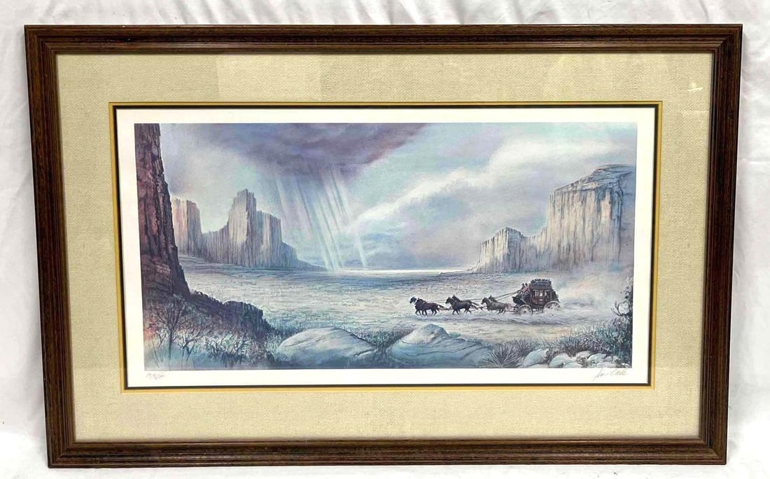 Signed & Numbered Print "The Overland Stage" By Jim Cole (1 of 9)
