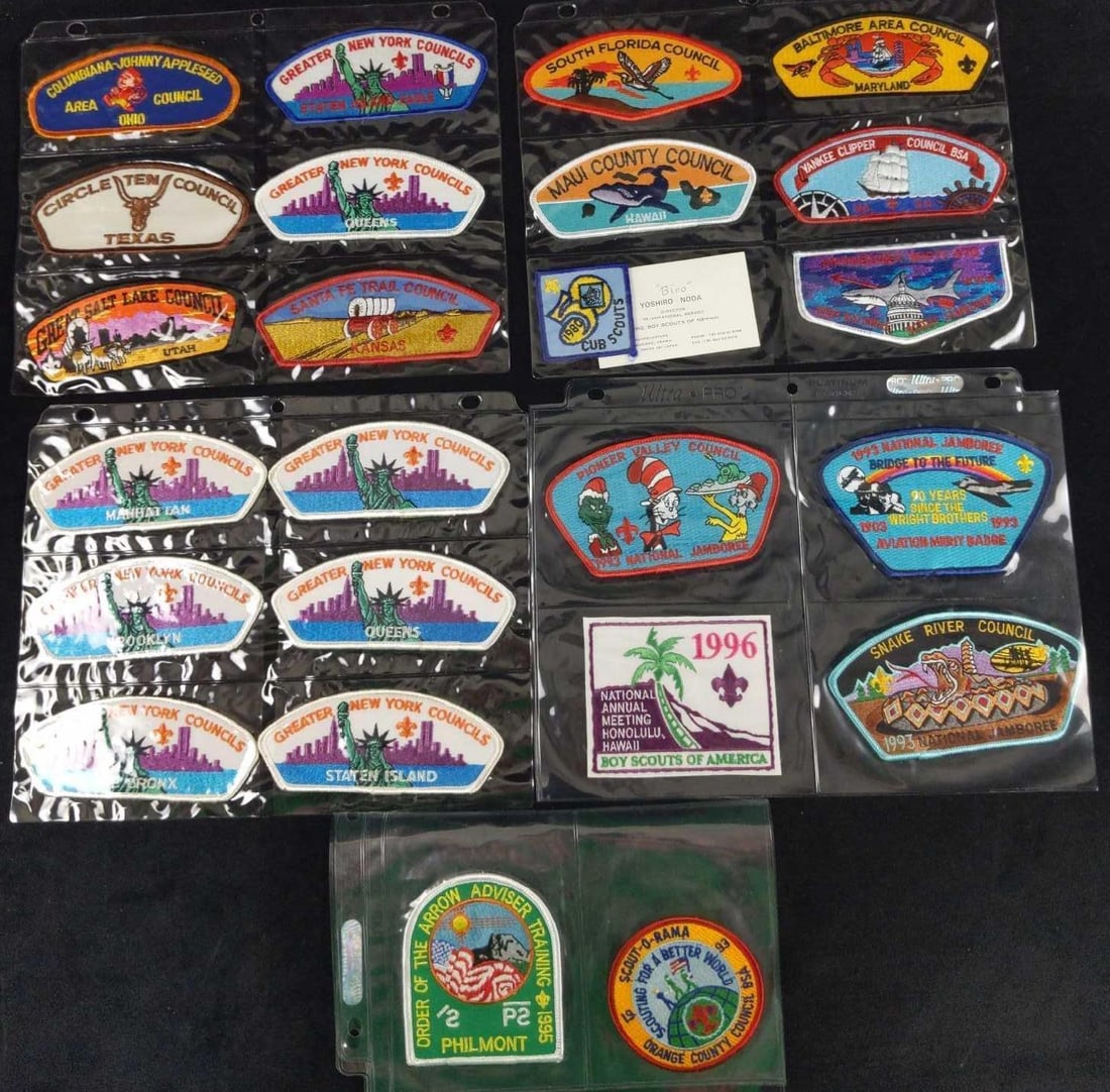 Boy Scout Council Shoulder Badges Lot Of 24 C (1 of 8)
