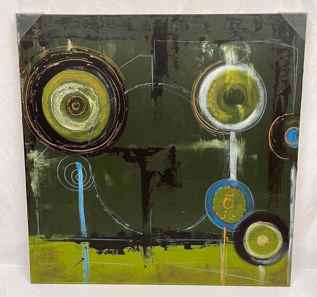 Large Stretched Abstract Canvas Unknown Artist Decor Art (1 of 9)