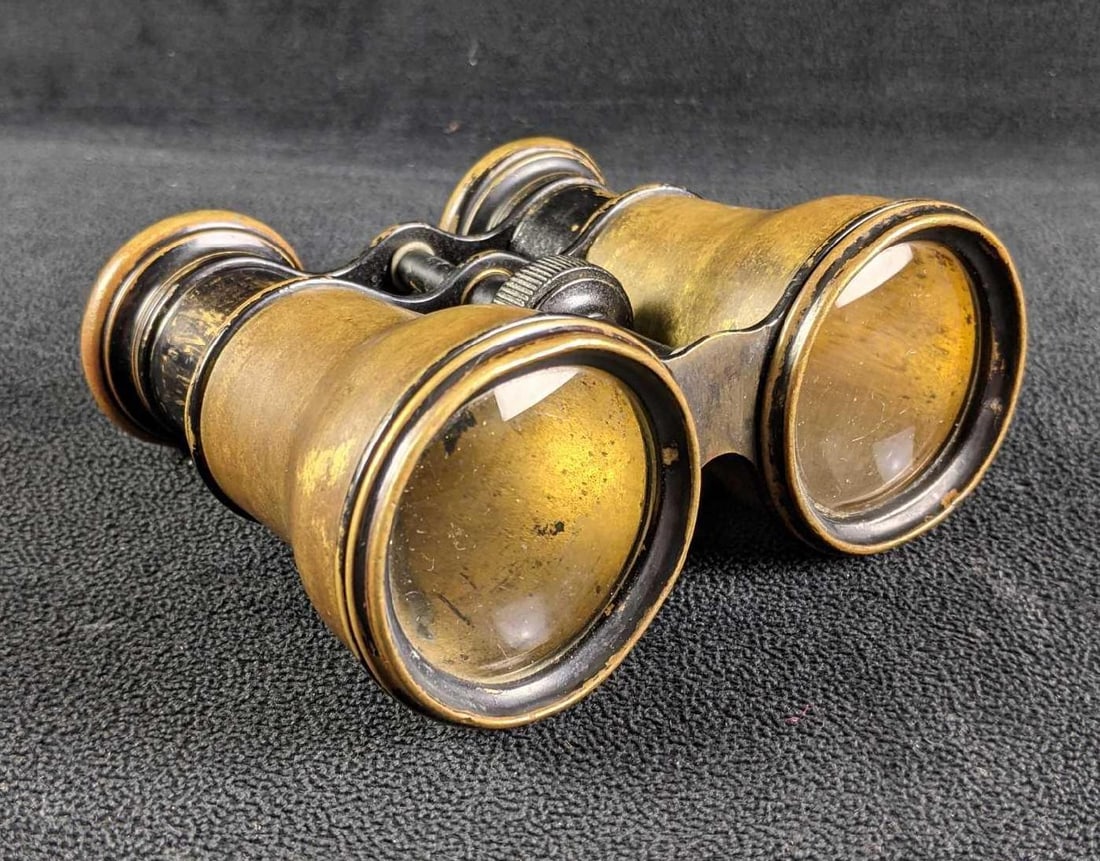 Antique Binoculars Brass LeMair Fabt Paris (1 of 7)