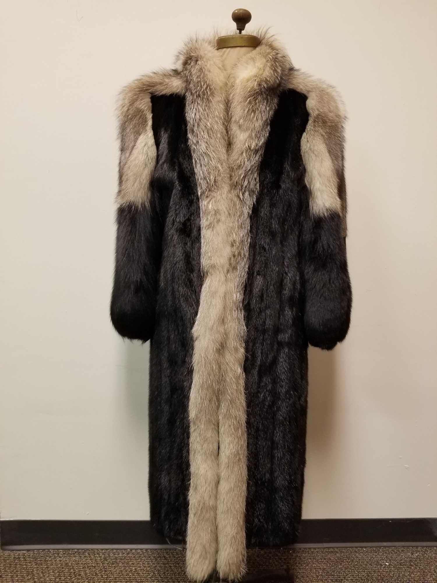Long Mink Coat with Fox Collar by Burkholder Furs (1 of 6)