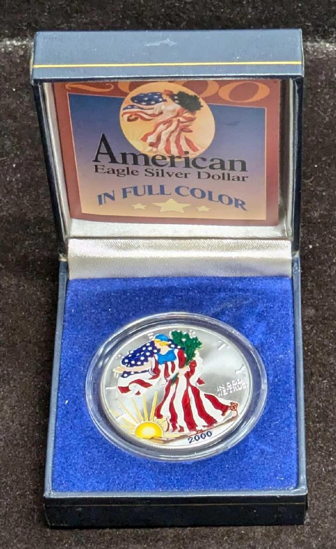 2000 Colorized American Silver Eagle Dollar Coin (1 of 5)