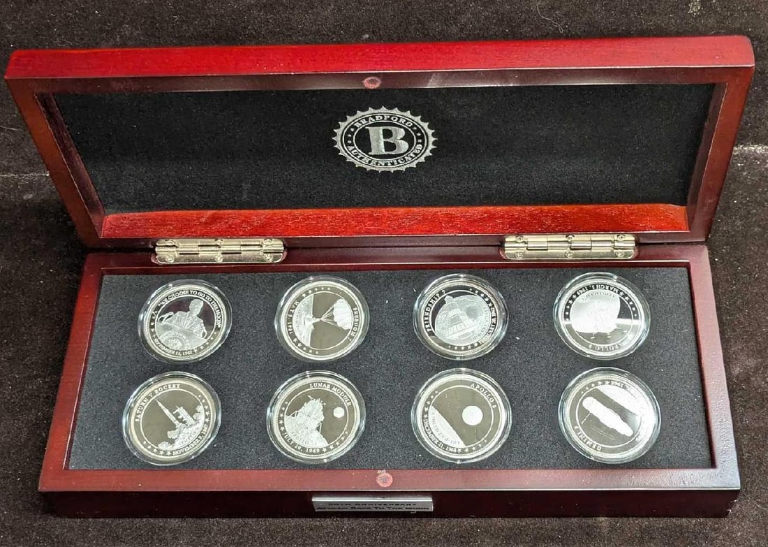 50th Anniversary Apollo Proof Silver Plated Coin Collection (1 of 5)