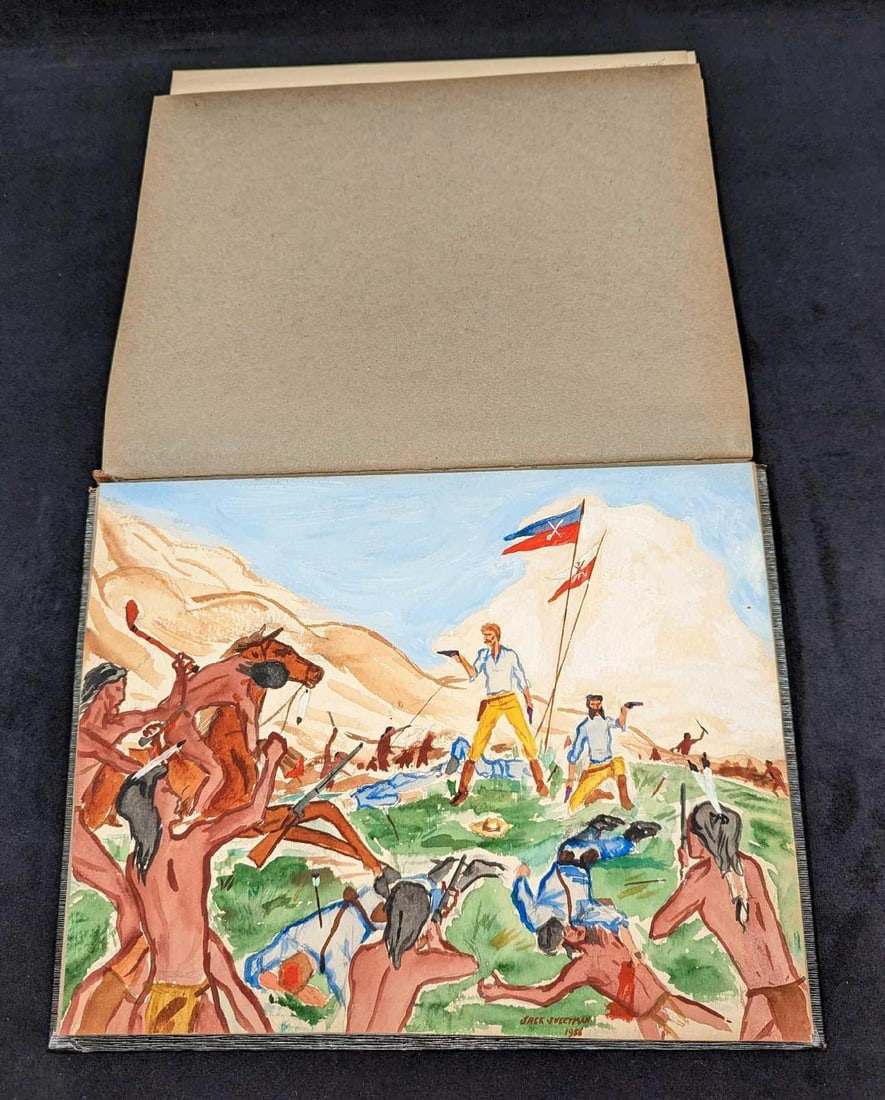 Vintage Collection Of War Pen Pencil Water Color Sketches (1 of 10)