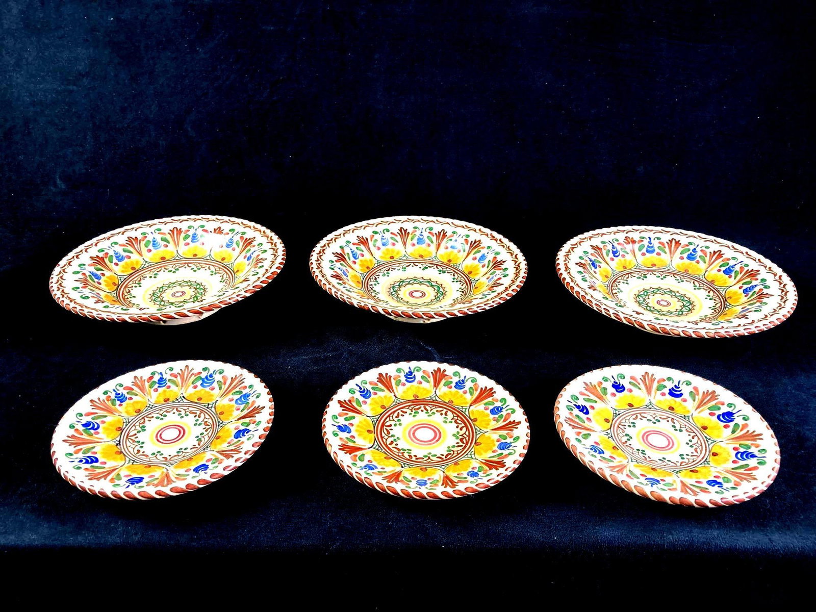 Set of (6) A.H. Puente Spanish Plates (1 of 4)