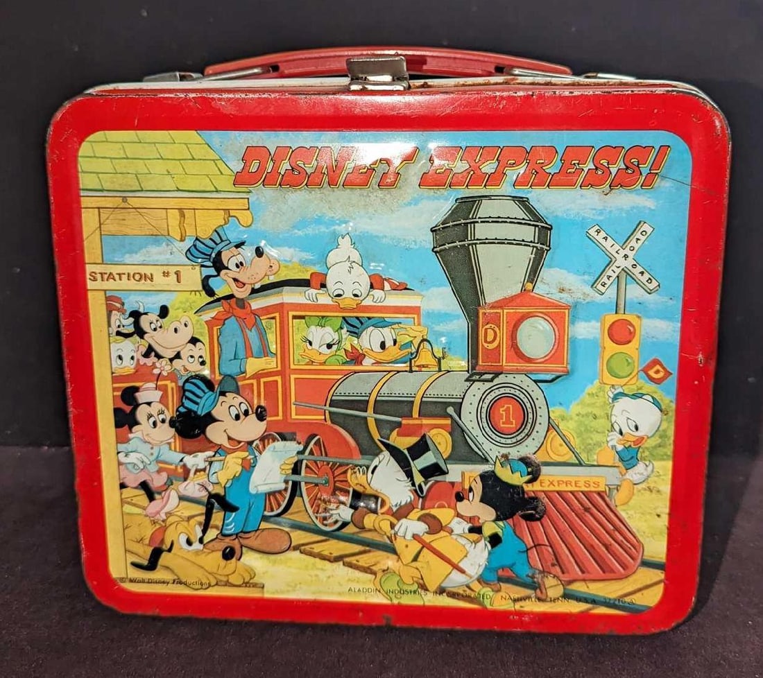 Vintage Aladdin Tin Lunchbox Disney Express (1 of 6)