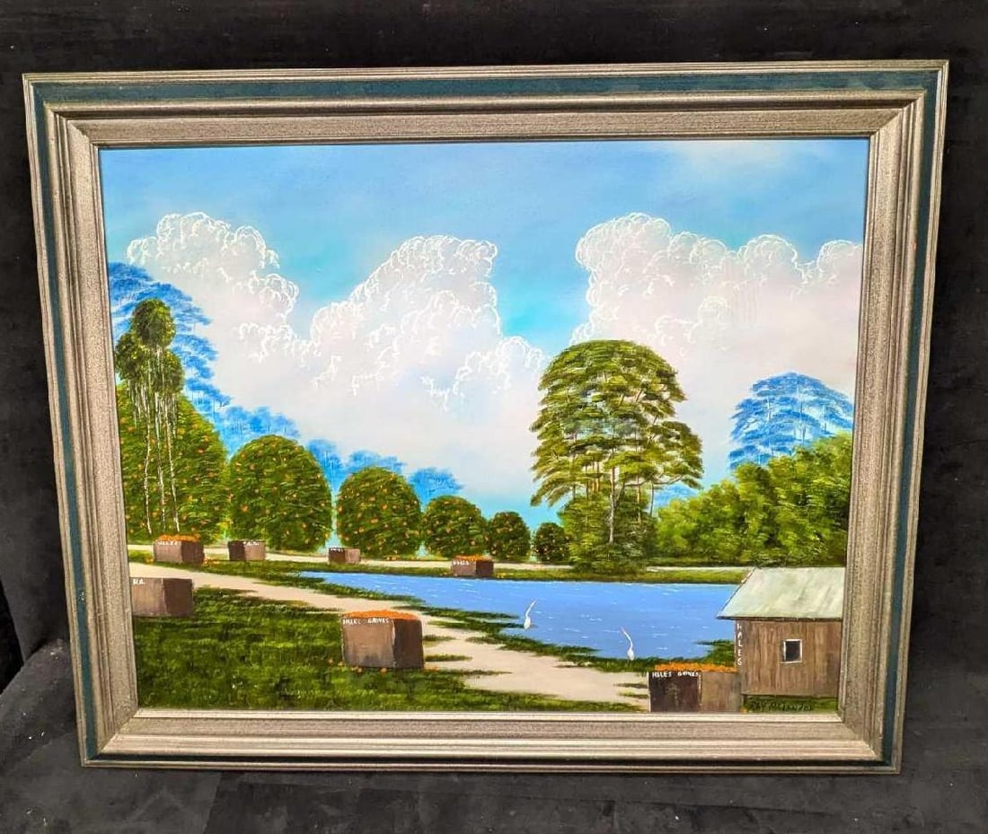 Highwaymen Ray McLendon Orange Grove Original Oil On Canvas R42 (1 of 7)