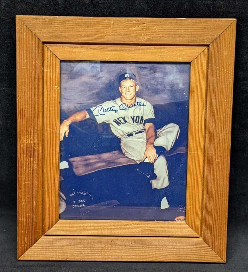 Framed Autographed Mickey Mantle Photo (1 of 6)