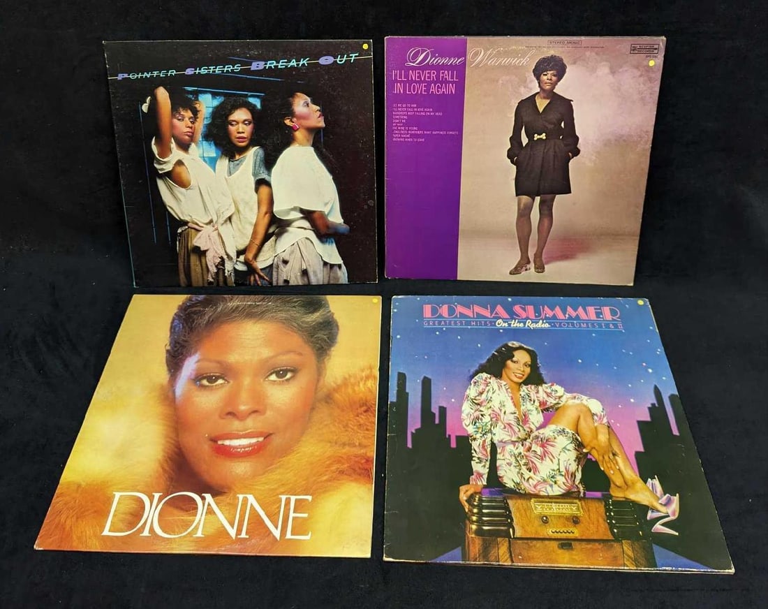 4 Dionne Warwick Pointer Sisters Donna Summer LPs (1 of 12)