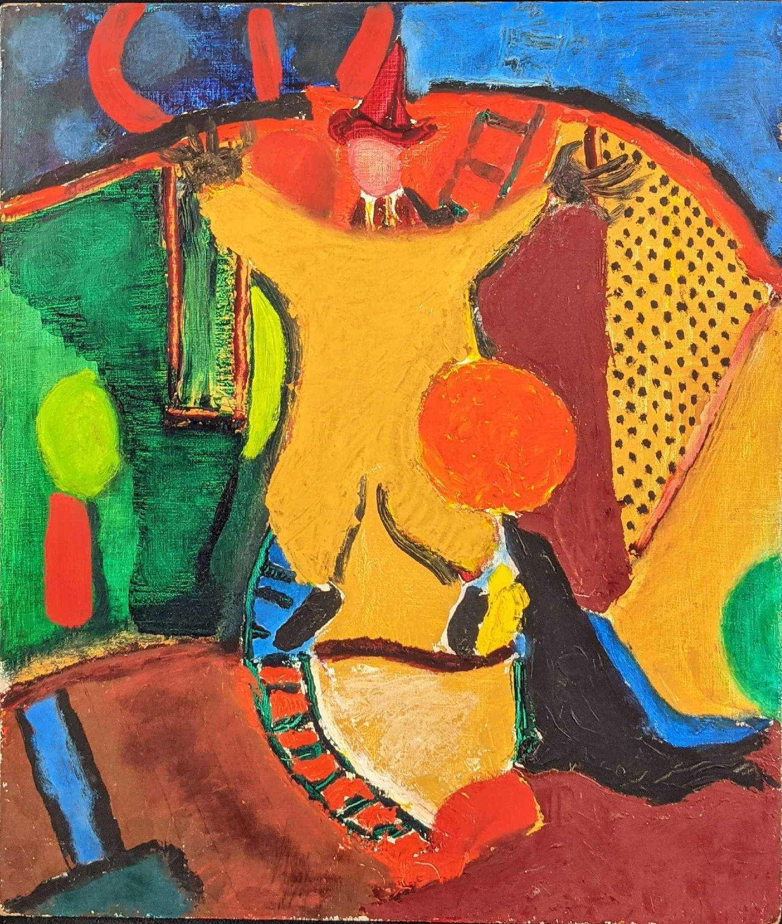 Original Acrylic On Panel Clown (1 of 5)