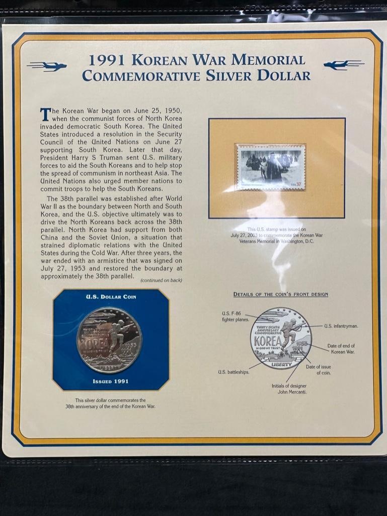 1991 Korean War Silver Dollar Collector Panel (1 of 2)