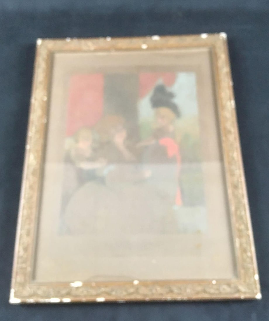 Sir Joshua Reynolds Jane Countefs of Harrington with Her Two Sons The Viscount Petersham and The: Sir Joshua Reynolds Jane Countefs of Harrington with Her Two Sons The Viscount Petersham and The Honorable Lincoln Stanhope Print. This print is in fair condition. The colors and linework on the print
