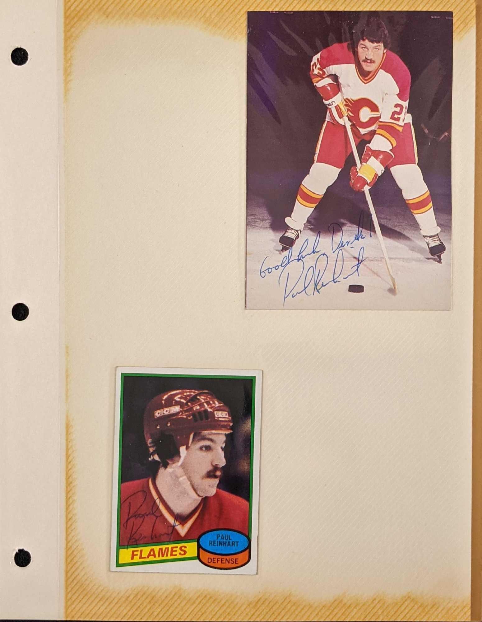 Autographed Hockey Don Maloney  & Paul Reinhart Cards & Photos (1 of 6)