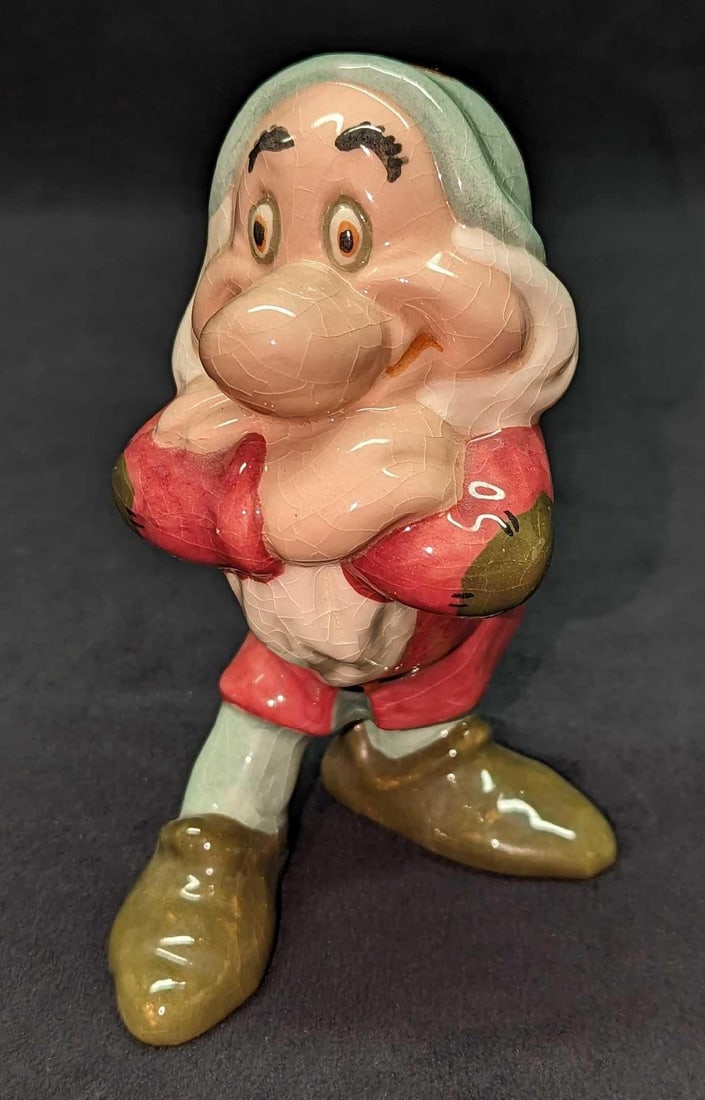 1940s Disney Grumpy Dwarf Evan K Shaw Pottery Figurine (1 of 6)