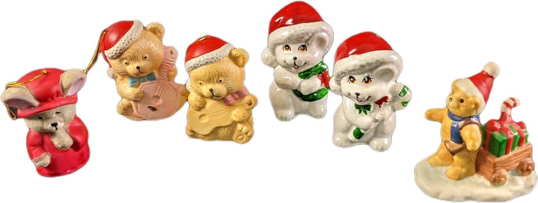 Vintage Cute Animal Christmas Ornaments & Salt & Pepper Shakers (1 of 6)