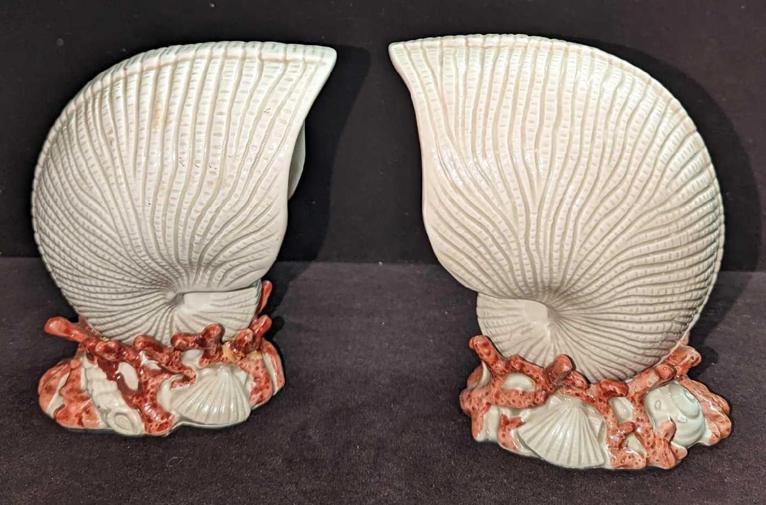 Vintage Retired Fitz & Floyd Oceana  China Bookends K57 (1 of 7)