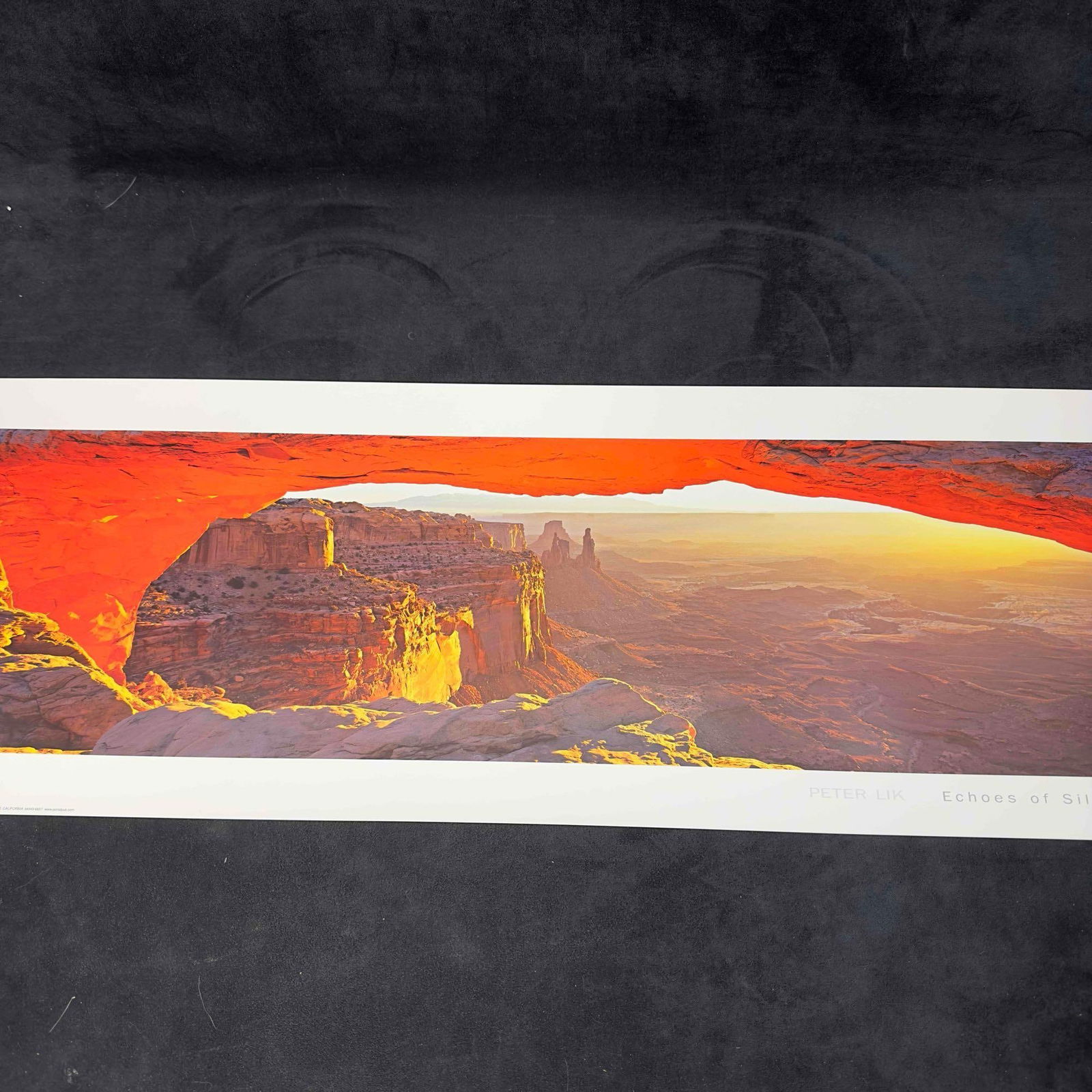 Peter Lik Echoes Of Silence Litho Mesa Arch Canyonlands National Park Utah: Peter Lik Echoes Of Silence Litho Mesa Arch Canyonlands National Park Utah. 2004 Peter Lik published by Portal Publications beautiful litho panoramic view. Marked AVR144 Litho Made in U.S.A. The item