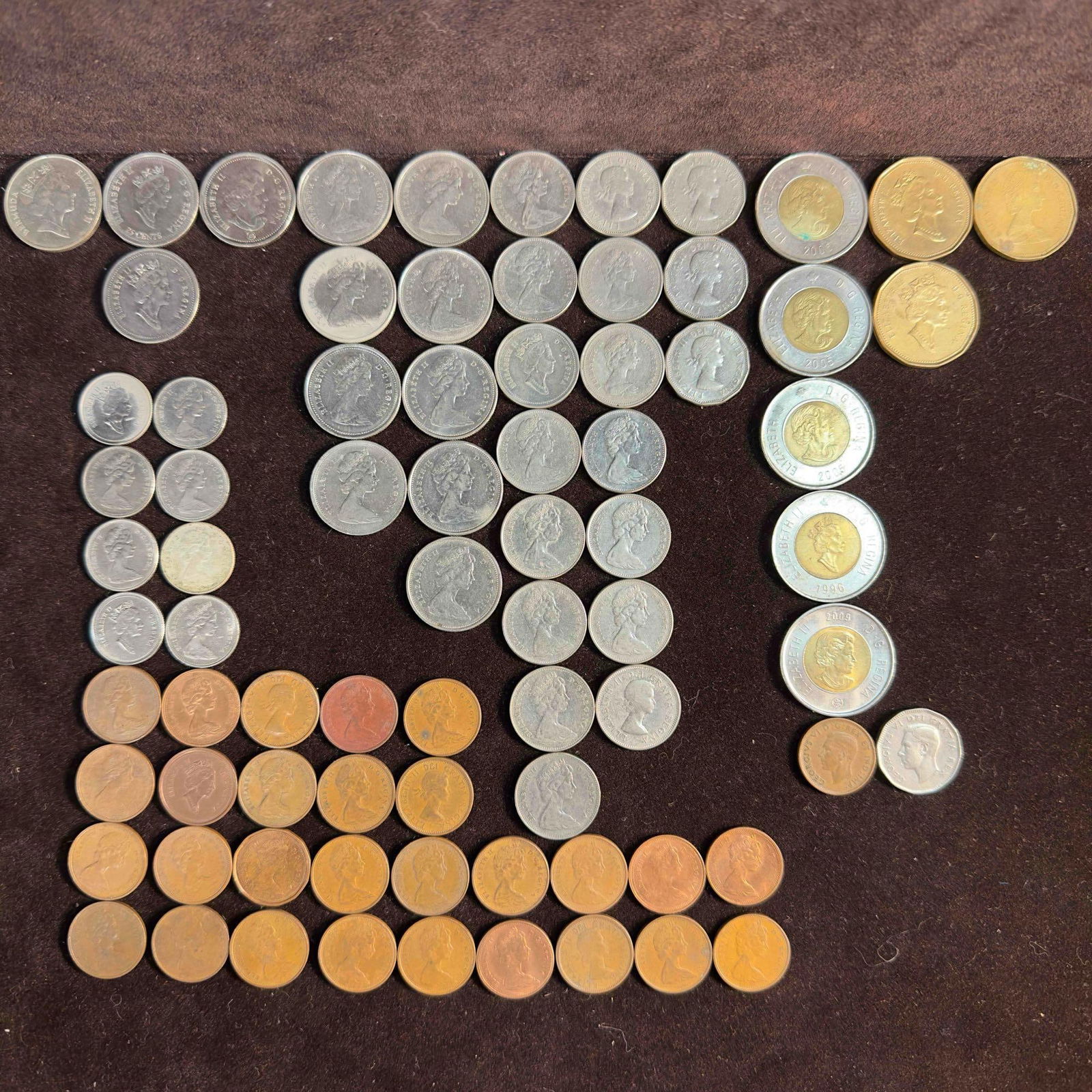 Canadian Coin Collection Canada Coins Seventy Seven 77 Piece Lot $18.29 Total (1 of 15)