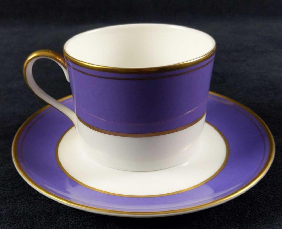 Retired Fine China Violet By Mikasa Cup Saurcers (1 of 4)