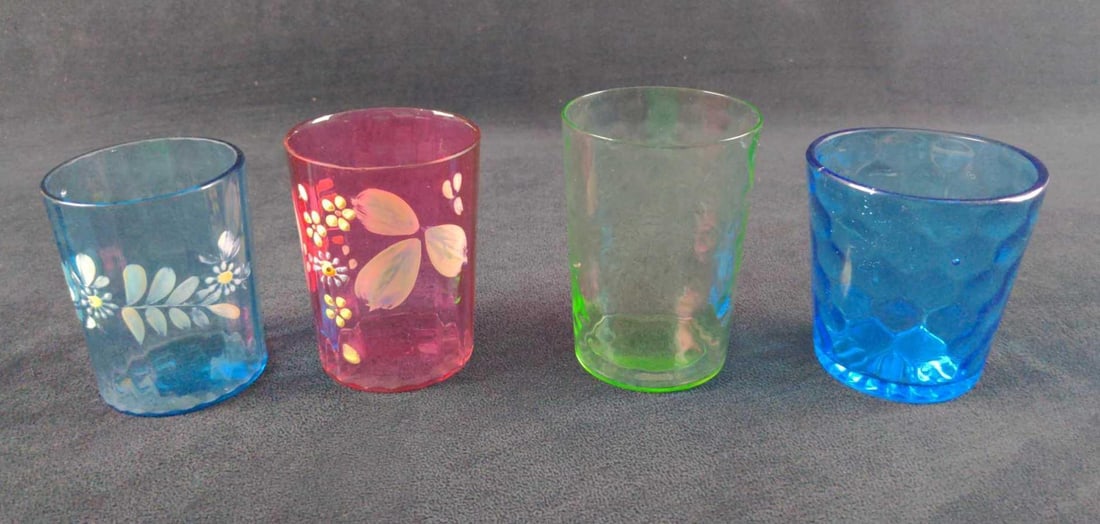 Vintage Colorful Drinking Glasses Lot Of Four (1 of 10)