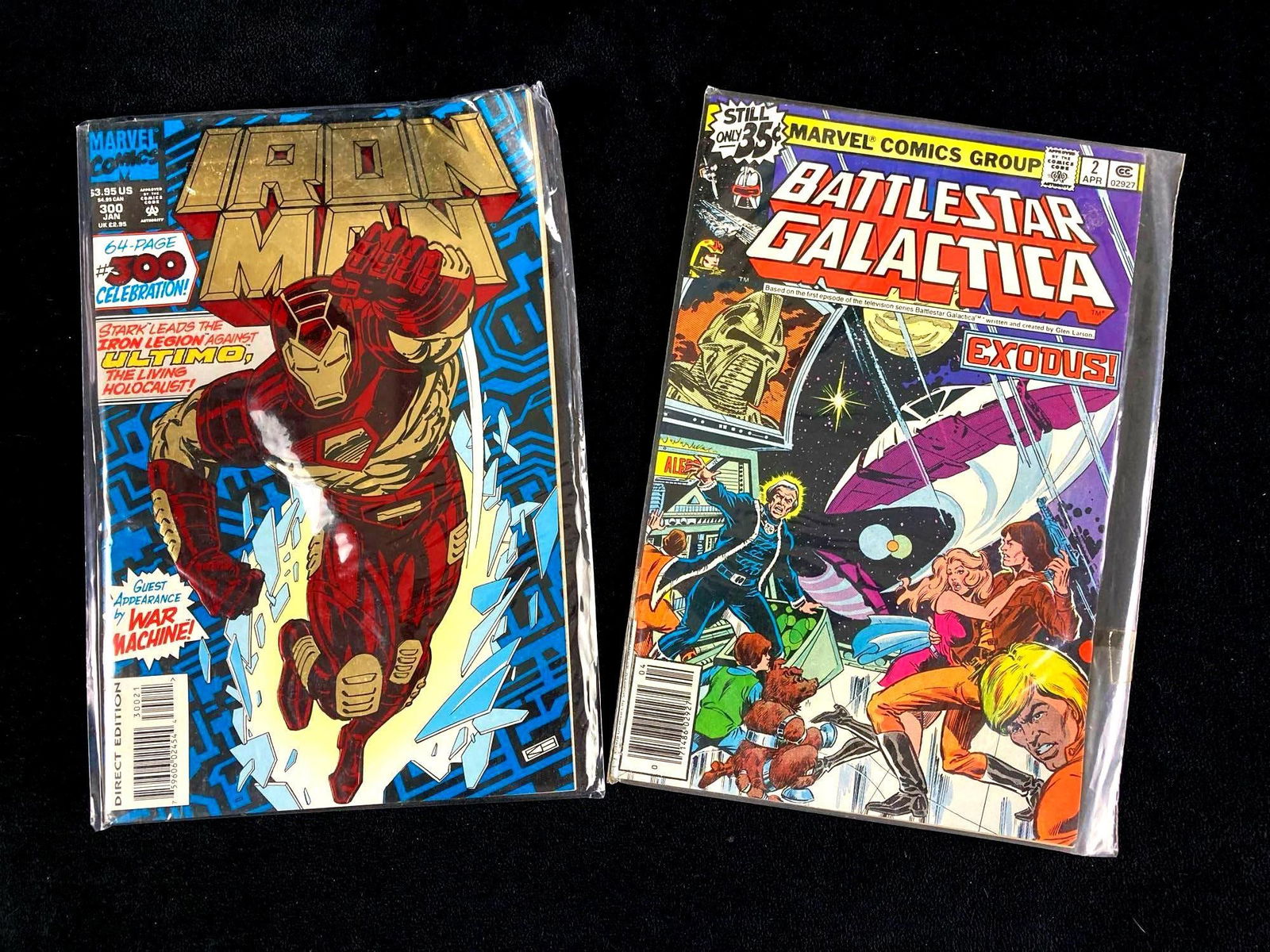 Set of (2) Comics Battlestar Galactica and Iron Man (1 of 3)