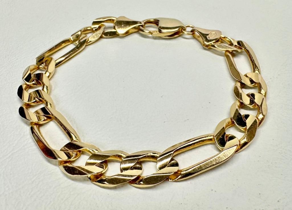 14k Solid Gold Link 8" Bracelet (1 of 2)