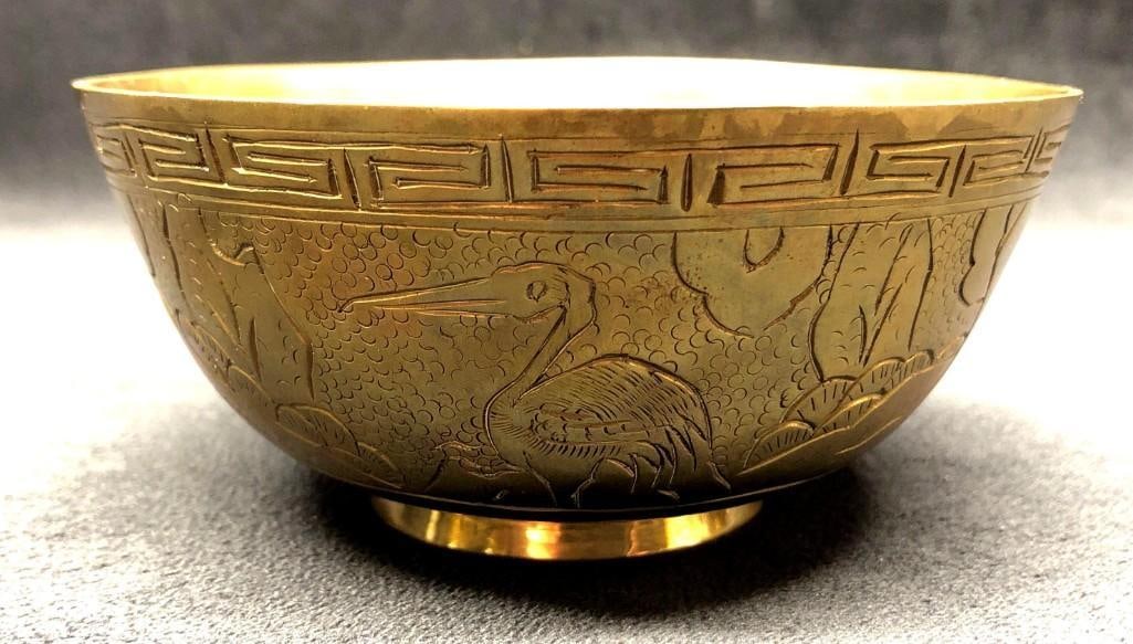 Veiled Prophet Secret Society - 1925 Etched Brass Bowl - Made in China: Veiled Prophet Secret Society - 1925 Etched Brass Bowl - Made in China. Made in China. Marked. The item measures approximately 4-1/2" x 4-1/2" x 2-1/4" and weighs about 0.5lbs. The Brass B