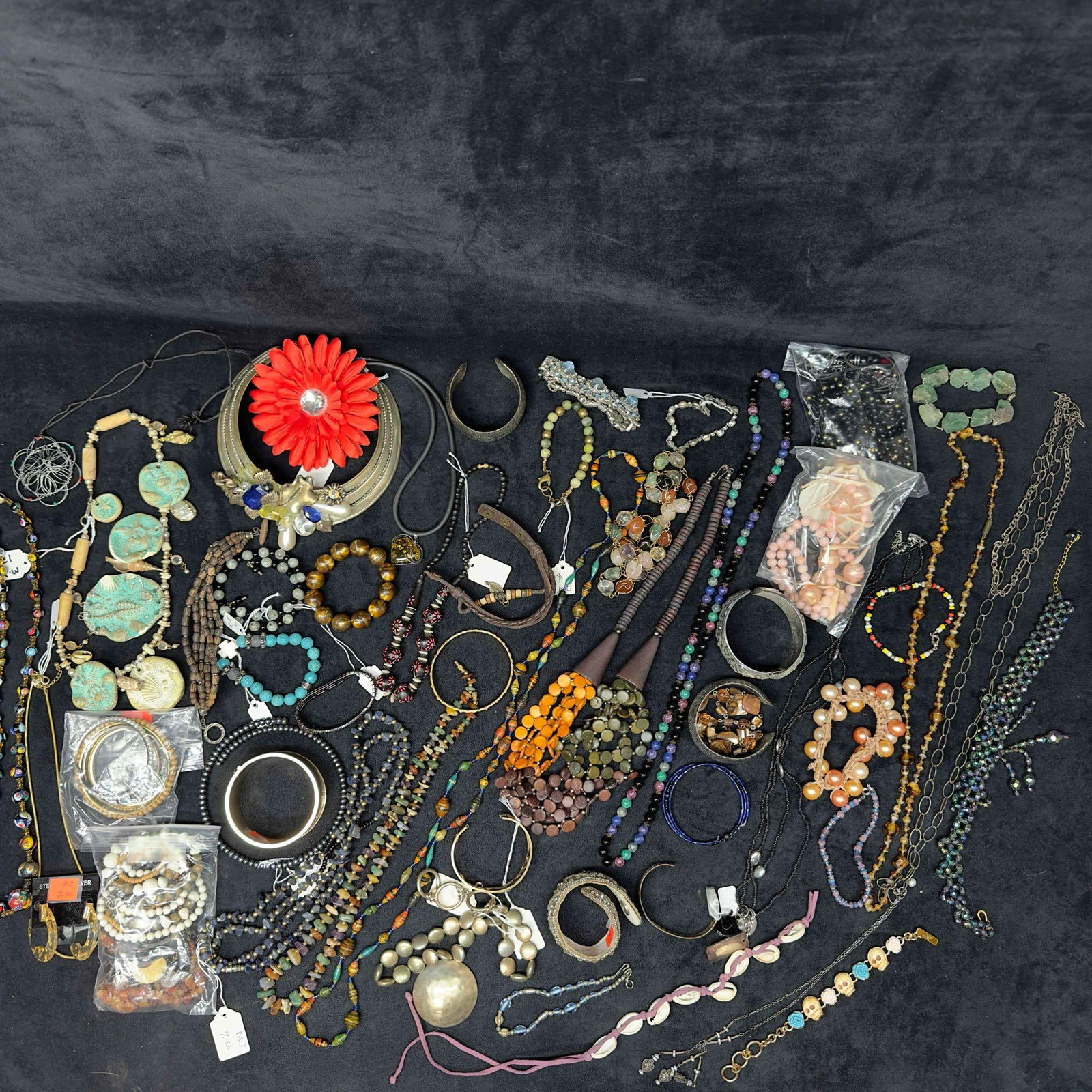 Assorted Collection Costume Jewelry Bracelets Necklaces Earrings Pendants Handcrafted Pieces Lot #13 (1 of 15)