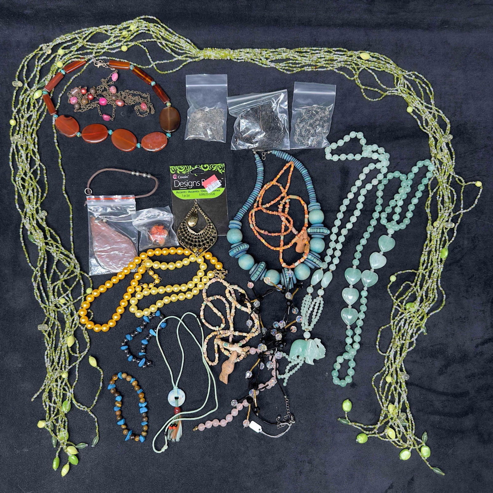 Assorted Jewelry Pendants Necklaces Bracelets Handcrafted Pieces Lot #1 (1 of 7)