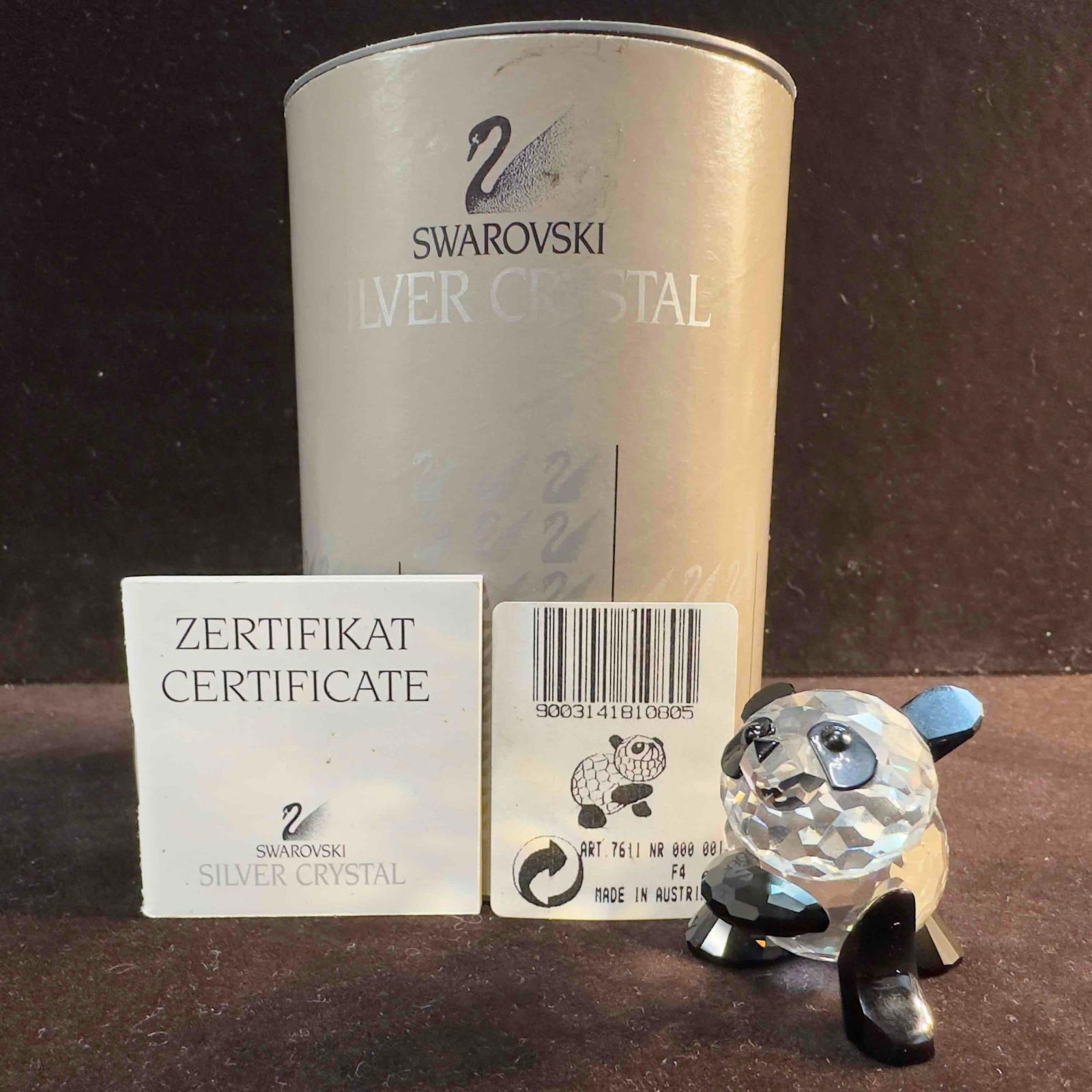 Swarovski Crystal Mother Panda Bear Figurine 7611 NR 000 001 (1 of 11)